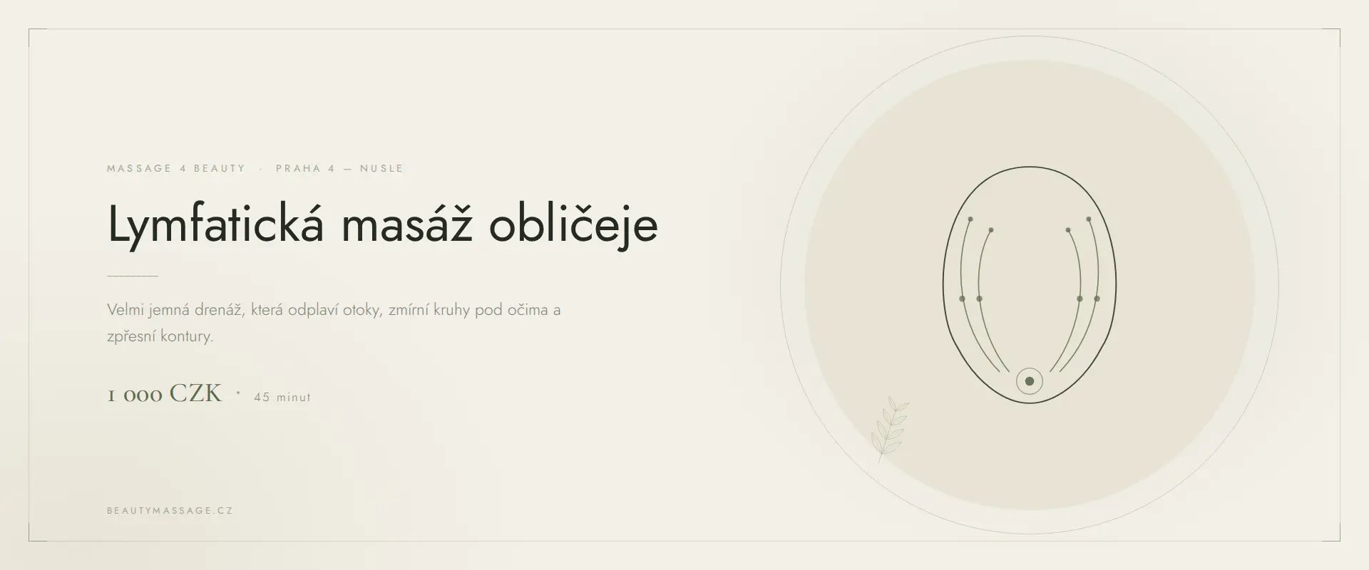 Lymfatická masáž obličeje ve studiu Massage 4 Beauty v Praze 4