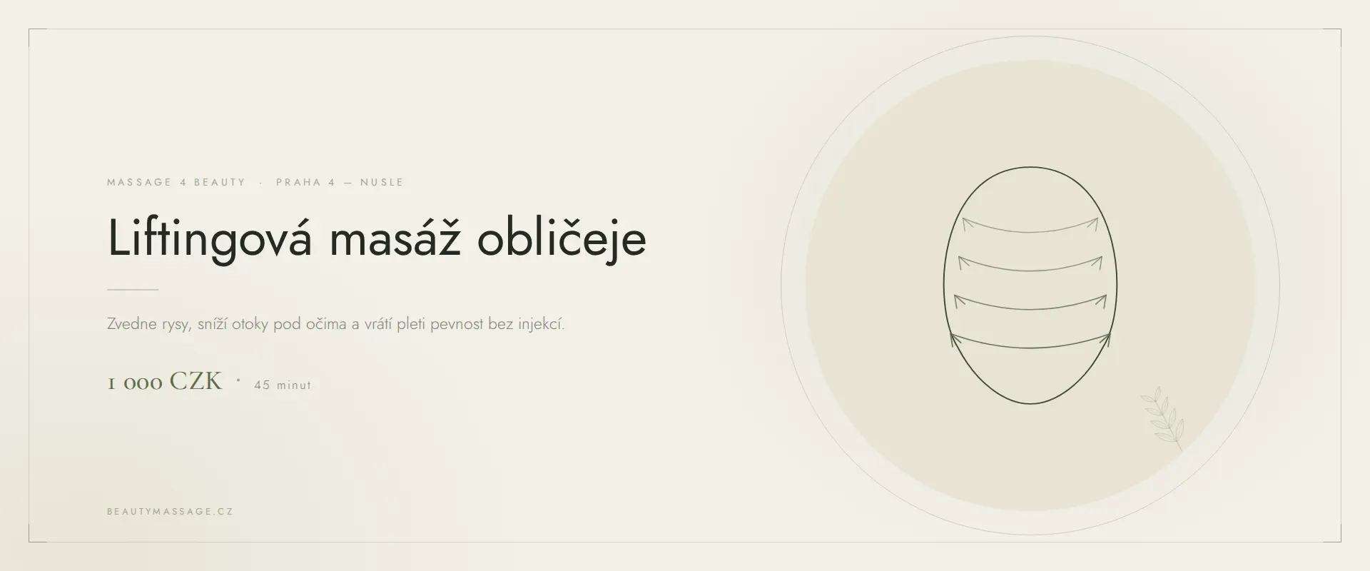Лифтинг-массаж лица в студии Massage 4 Beauty в Праге 4