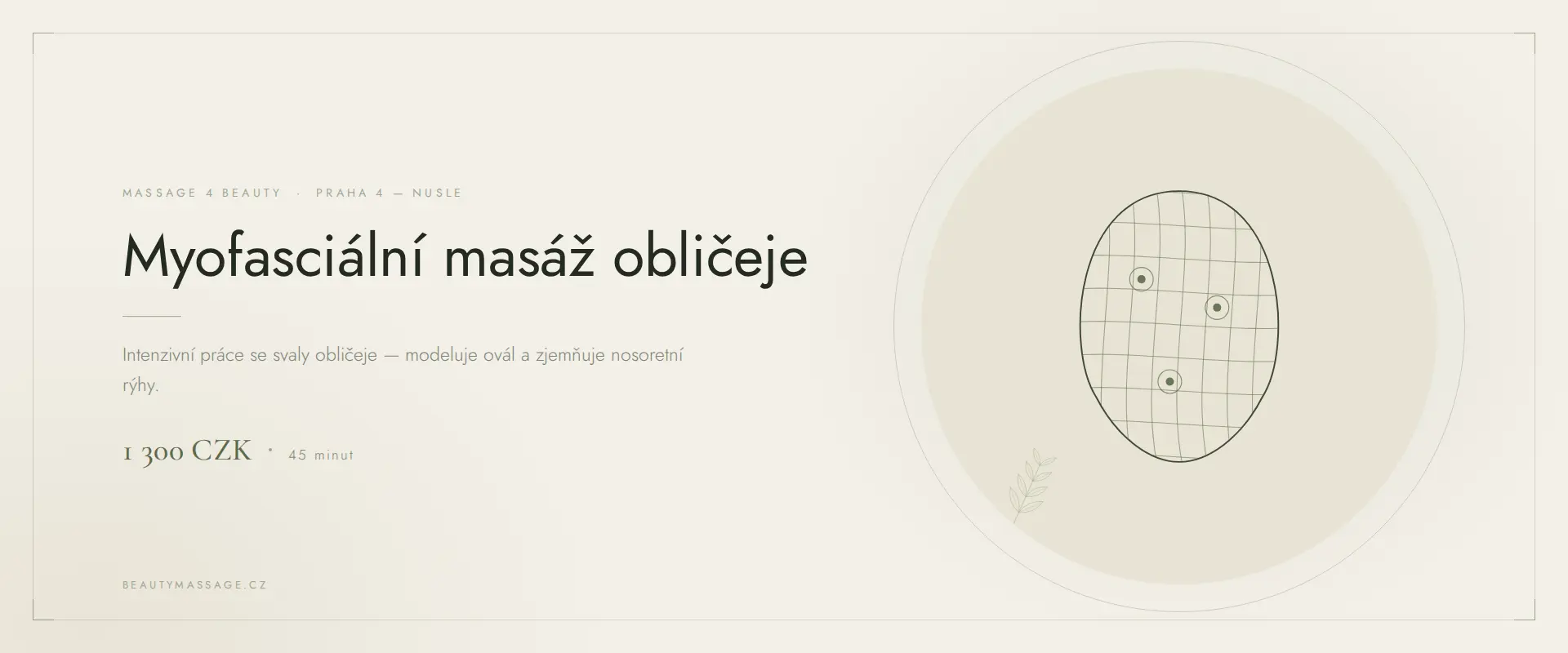 Myofasciální masáž obličeje ve studiu Massage 4 Beauty v Praze 4